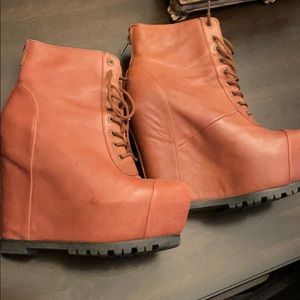 Steve Madden platform wedge booties